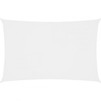 Toldo de vela rectangular tela Oxford blanco 4x7 m