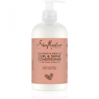 Shea Moisture Coconut & Hibiscus Curl & Shine Conditioner 384ml - Hydrating and Defining for Curly and Wavy Hair
