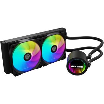 Kit de refrigeración líquida Genesis NLG-2319 240mm ARGB Negro con 2 ventiladores RGB