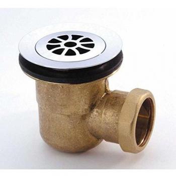 Enchufe Horizontal de Latón Atornillado 40x49 para Receptor D.60 y Sifón de Ducha Salida Horizontal Ø 60 mm - Modelo 3580
