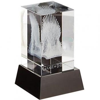 Dark Horse Comics Juego de Tronos Bloc de Cristal cubique 3D LED Iron Throne 8 cm