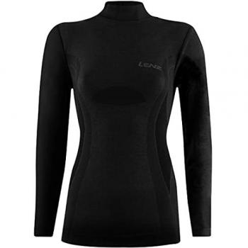 Lenz 6.0 Merino Women's Long Sleeve Turtle Neck Shirt - Black XS