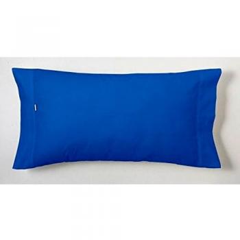 ESTELA - Funda de Almohada Combi Liso Color Azul Claro - 1 Pieza de 45x170 cm - 50% Algodón-50% Poliéster - 144 Hilos