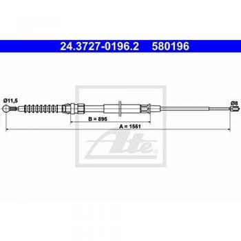 ATE 24372701962 cable de freno de mano