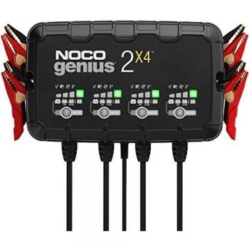 Cargador de Baterías NOCO GENIUS2X4 Inteligente 8A 6V/12V - 4 Canales (2A por Canal) con Mantenimiento Automático, Desulfatador y Protección contra