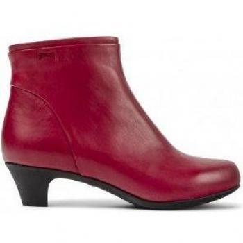 CAMPER Helena Ankle Boots for Women in Red Smooth Leather - Size 5