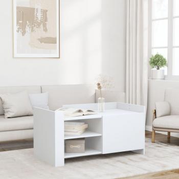 Mesa de centro de madera de ingeniería 100x50x50 cm en color Blanco, Negro y Roble Sonoma - VidaXL Mesita de Salón o Comedor o Auxiliar Mesa de Café
