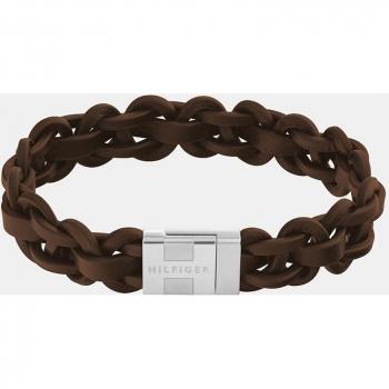 Pulsera Tommy Hilfiger 2790373 de cuero marrón para hombre