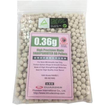 Guarder 1000 Bolas Airsoft 0,36g en saquito Blancas