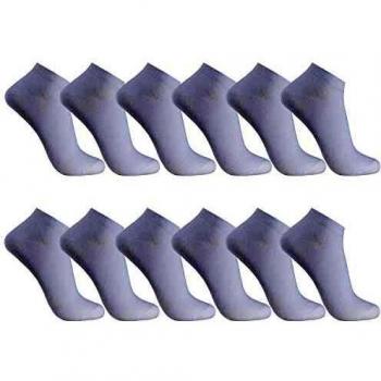FALARY Calcetines Tobilleros Hombre 12Pares Deportivo Sciclismo Cortos Respirable Algodón Antideslizantes_Blanco_3538