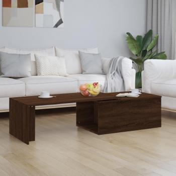 Mesa de centro madera contrachapada 150x50x35 cm Blanco brillante, color blanco y negro, ideal para salón o comedor, mesa auxiliar de café