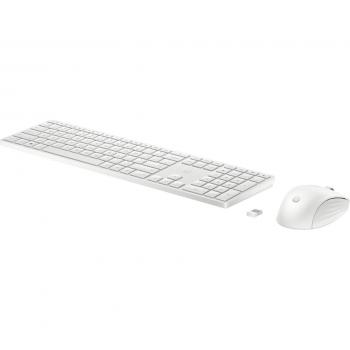 Conjunto de teclado y ratón inalámbricos HP 655 - 2.4 GHz - QWERTZ - Blanco - Alemán