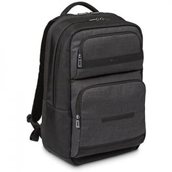 Targus CitySmart Mochila para portátil de 12,5 a 15,6 – Mochila de trabajo con fijación Multi-Fit – Mochila para ordenador con compartimentos – Negro/Gris, TSB912EU