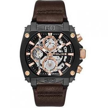 Police Mens Multi dial Quartz Watch with Leather Strap PL.15472JSB/02