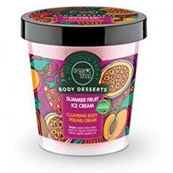 Organic Shop Natural Refreshing Body Scrub Summer Fruit Ice Cream