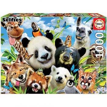 Educa - Llama Drama Selfie Puzzle, 1000 Piezas, Multicolor