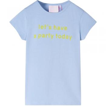 Camiseta infantil azul claro 128