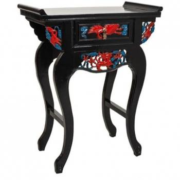 Recibidor de madera negro 72x35x85h cm