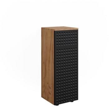 Mueble Midi Irma, Antracita, 30 x 81 cm con 1 cajón y 2 compartimentos para baño