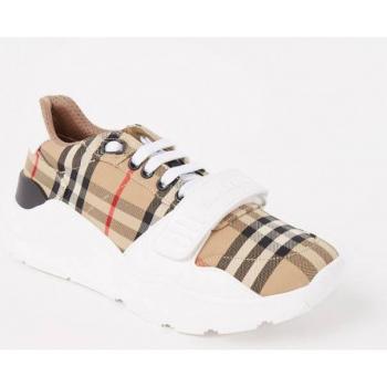 Burberry Vintage Check Touch-Strap Sneakers Beige Size 7 US