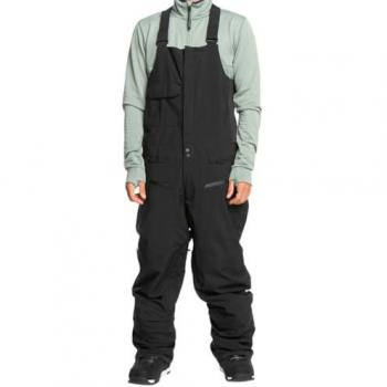 Pantalón largo Quiksilver Utility Bib negro absoluto - L, características: diseño utilitario, color negro, talla L, fabricado por Quiksilver