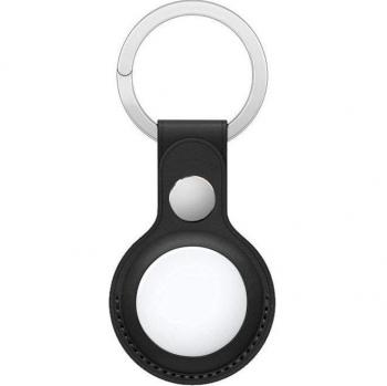 LLavero Compatible con AirTag de Cuero Negro