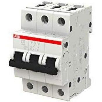 ABB S203-C20 Miniature Circuit Breaker, 3-Pole, C-Characteristic, 20A