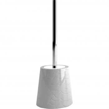 BATHSTAGE B-WAVY - Escobillero con base, 12 x 3,5 x 3,5 cm, color blanco