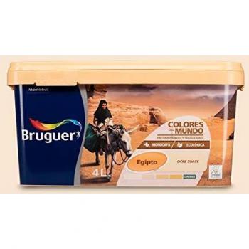 Bruguer Colores del Mundo Pintura para paredes monocapa Egipto Ocre Suave 4 L