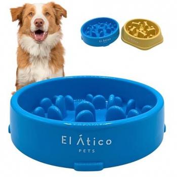 Comedero Antivoracidad y Antiestrés para Perros Amarillo - El Ático Pets