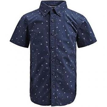 Camisa JACK&JONES Niño 11/12A Azul Marino 12152960 PKTDEK Beach AOP Shirt SS Dark Denim