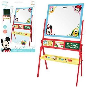 WOOMAX - 2 en 1 Pizarra infantil para niños niñas - Pizarra blanca magnetica infantil con Abaco, Reloj aprender las horas, Abecedario Pizarra de madera Juegos Juguetes Educativos niños 3 años