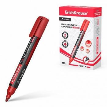 ErichKrause - MARCADOR PERMANENTE CON TINTA LÍQUIDA LP-600 TINTA COLOR ROJO
