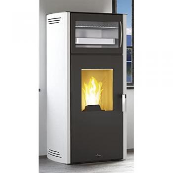 Estufa de Pellet con Horno Marfil Modelo NOA-H de 12 kW