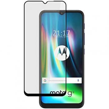 Protector de Cristal Templado Completo 5D Full Glue Negro para Motorola Moto G9 Play / E7 Plus