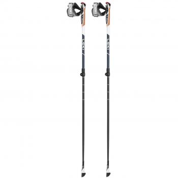 Leki Smart Supreme Par Bastón de Travesía para Montaña - Negro, características: diseño ergonómico, sistema de ajuste rápido, empuñadura antideslizante, ligero y resistente, ideal para senderismo y trekking