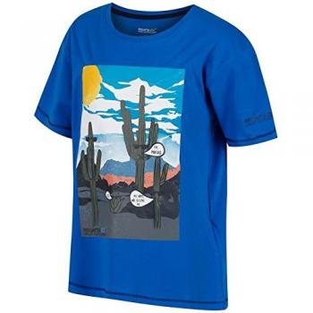Regatta Bosley - Camiseta de Manga Corta para niño, Infantil, Color Skydiver BLU, tamaño Talla 9-10