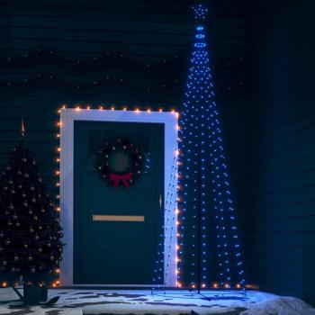 10ft Blue LED Light Up Cone Christmas Tree