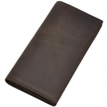 Le'aokuu para hombres bolso de la tarjeta cartera de moda de piel vacuno de doble pliegue billetera organizador chequeras Monedero con cremallera bolsillo