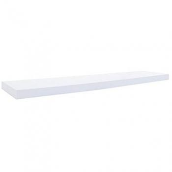 Set de 2 Estantes Modernos Blanco de Madera MDF - 3.8x100x25 cm