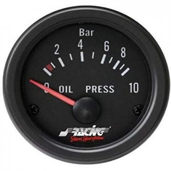 Simoni Racing OP/B Indicador eléctrico de Presión de aceite, fondo negro