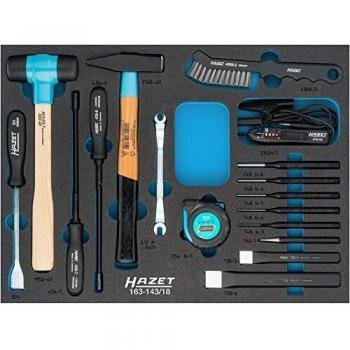 HAZET Juego universal 163-143/18 - Perfil de hexágono exterior - 519 mm x 392 mm - Número de herramientas: 17