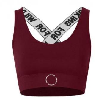 SUJETADOR ANNITA (CORDOVAN) - Sujetador deportivo, color rojo, talla S, diseñado para brindar soporte y comodidad durante actividades físicas