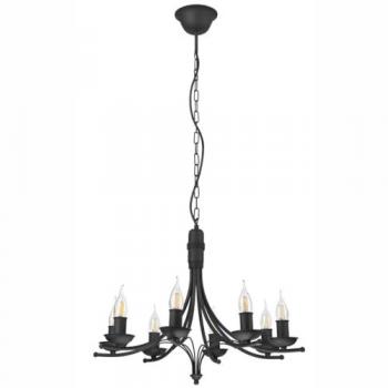 Lámpara de Suspensión Lucy, Metal Negro, 100x58x58 cm