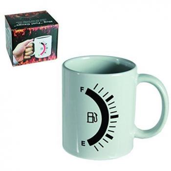 Great Gift for the Mechanic/Driver, Stoneware mug - Fuel Tank Gauge, with thermal effect, Great Gift Idea for Christmas, Secret Santa, Birthdays or Fathers Day by Kenzies Gifts