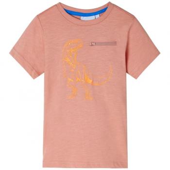 Camiseta infantil de manga corta naranja claro 116