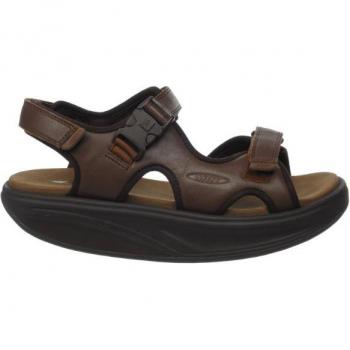 Sandalia Hombre MBT Kisumu 3S Piel Grano Completo Marrón