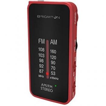 Brigmton BT-224 Portátil Analógica Negro, Rojo - Radio