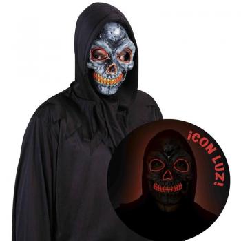 Rubie's Máscara de Calavera con Luz LED Halloween Accesorio Disfraz Adulto Unisex
