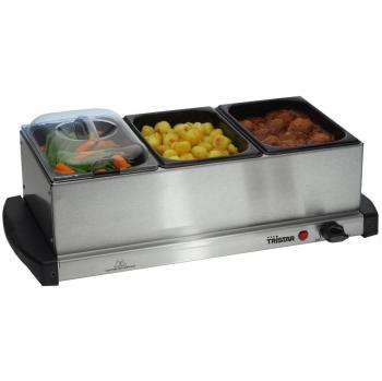 Servidor buffet Tristar BP-2979 - Capacidad: 3 x 1,5 litros - Función de plancha caliente y termostato ajustable